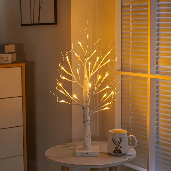 Aurelia Set di 2 Lampade LED Albero di Betulla – Natale &amp; Decorazione