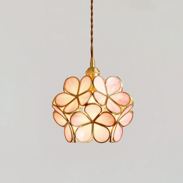AureliaBloom: Lampada a sospensione in vetro con design a petali – ideale per soggiorno e camera da letto