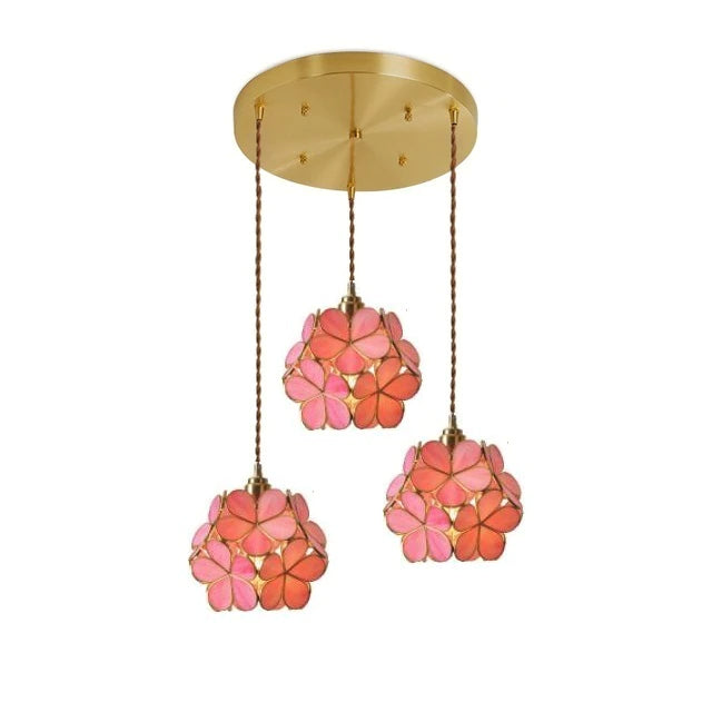 AureliaBloom: Lampada a sospensione in vetro con design a petali – ideale per soggiorno e camera da letto