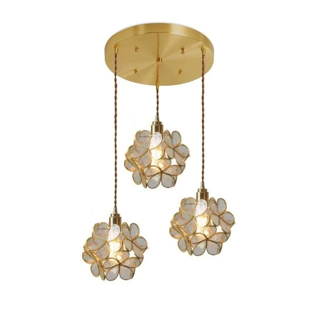 AureliaBloom: Lampada a sospensione in vetro con design a petali – ideale per soggiorno e camera da letto