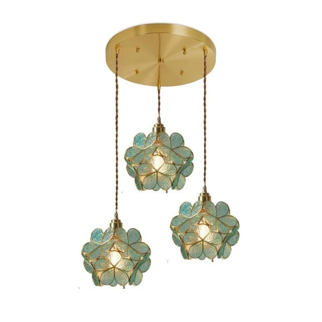 AureliaBloom: Lampada a sospensione in vetro con design a petali – ideale per soggiorno e camera da letto