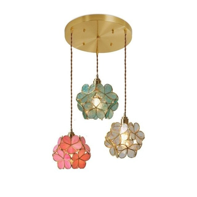AureliaBloom: Lampada a sospensione in vetro con design a petali – ideale per soggiorno e camera da letto