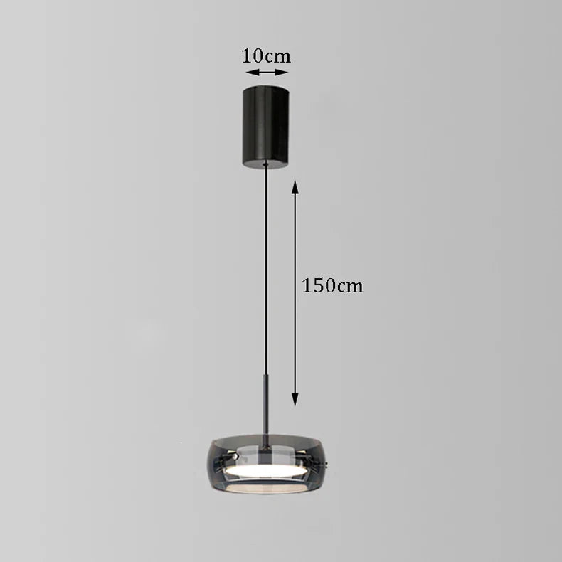AureliaLinea: Moderna lampada a sospensione LED rotonda con dimmeraggio continuo e controllo della temperatura di colore – per soggiorno e cucina