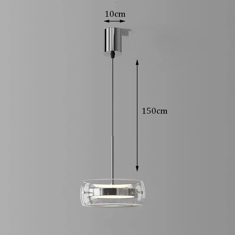 AureliaLinea: Moderna lampada a sospensione LED rotonda con dimmeraggio continuo e controllo della temperatura di colore – per soggiorno e cucina