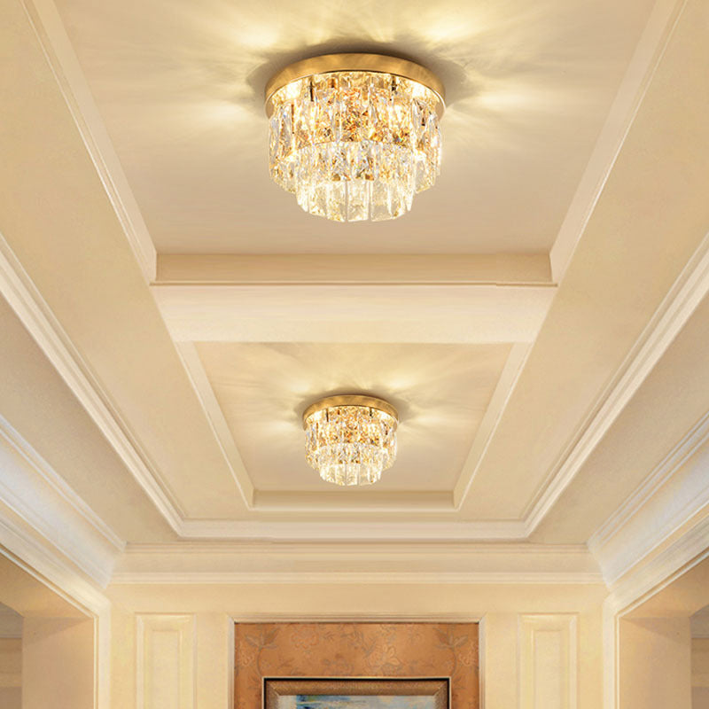 Aurestia: Lampada da soffitto LED di lusso in metallo e cristallo – per soggiorno e camera da letto