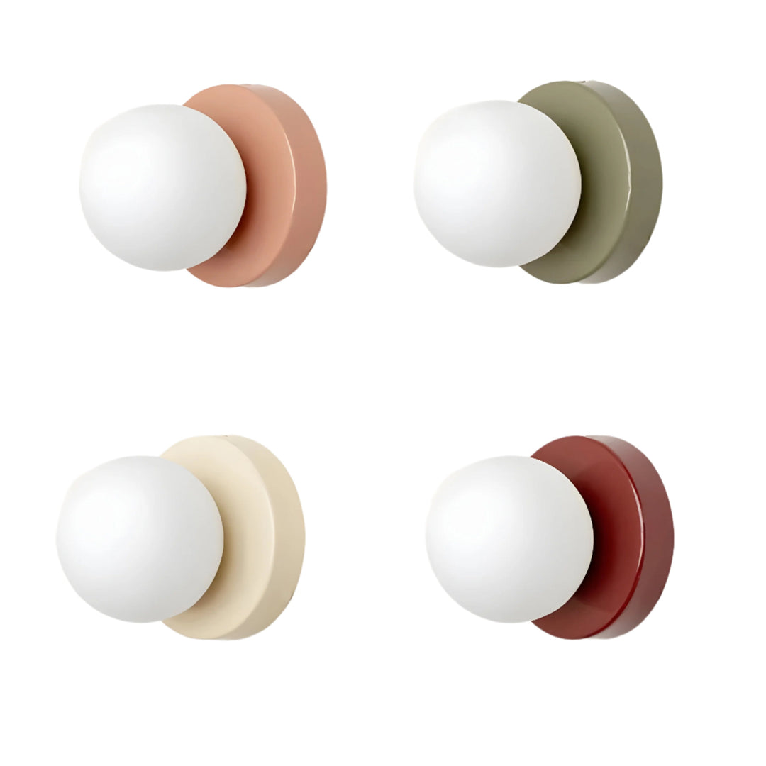 AuriDot: Lampada da parete e soffitto in vetro rotondo – Lampada LED minimalista in design scandinavo