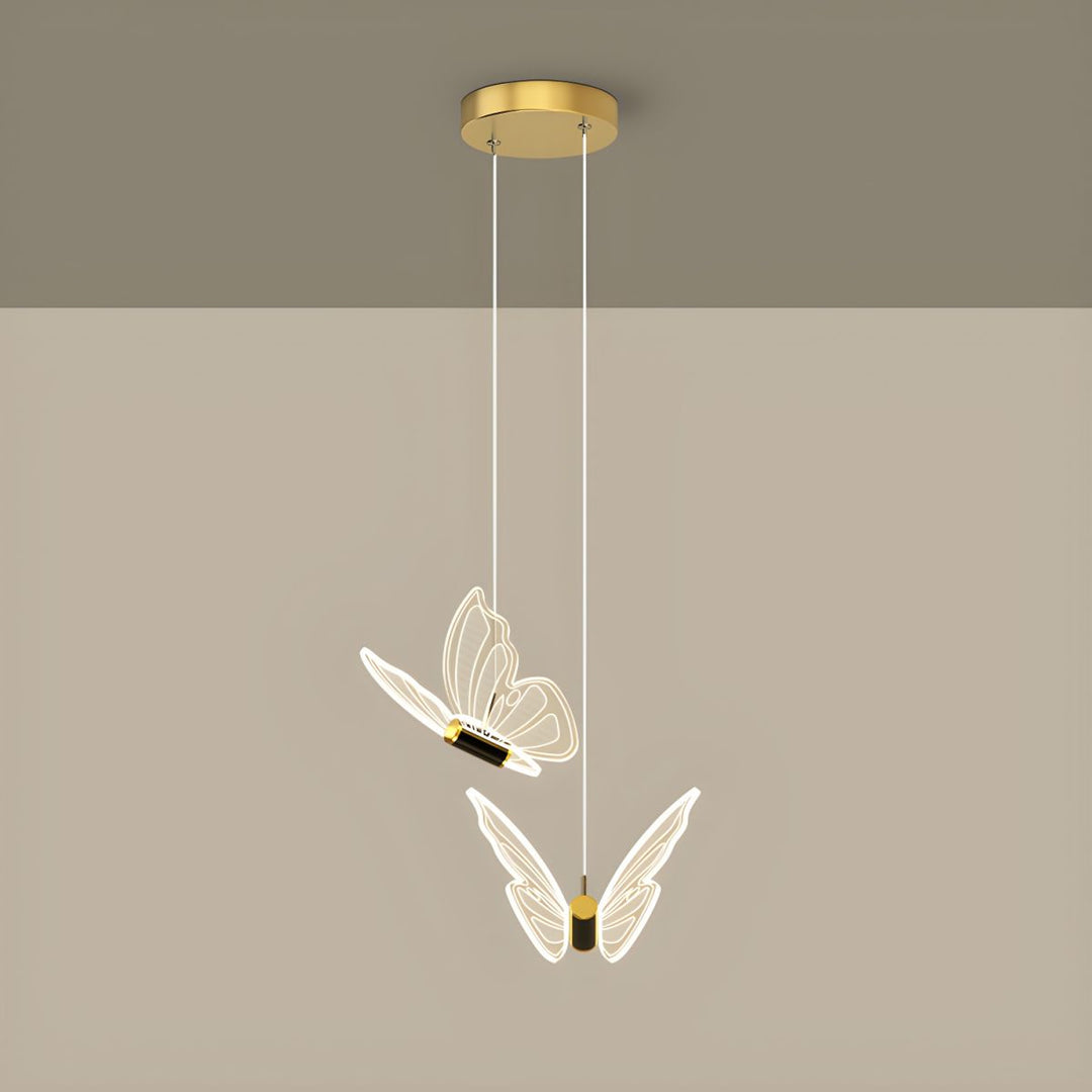 AuriFlair: Lampada a sospensione a forma di farfalla – Design elegante per soggiorno e cameretta