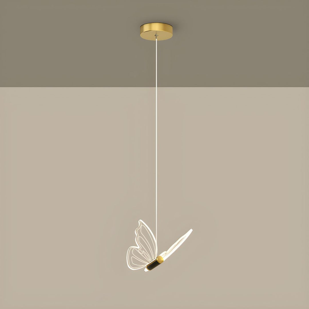 AuriFlair: Lampada a sospensione a forma di farfalla – Design elegante per soggiorno e cameretta