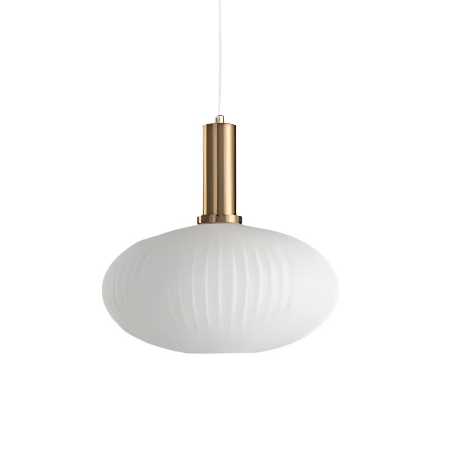AuriGlas: Lampada a sospensione in vetro design vintage – Elegante lampada a sospensione con dettagli in ottone