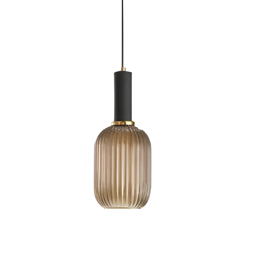 AuriGlas: Lampada a sospensione in vetro design vintage – Elegante lampada a sospensione con dettagli in ottone