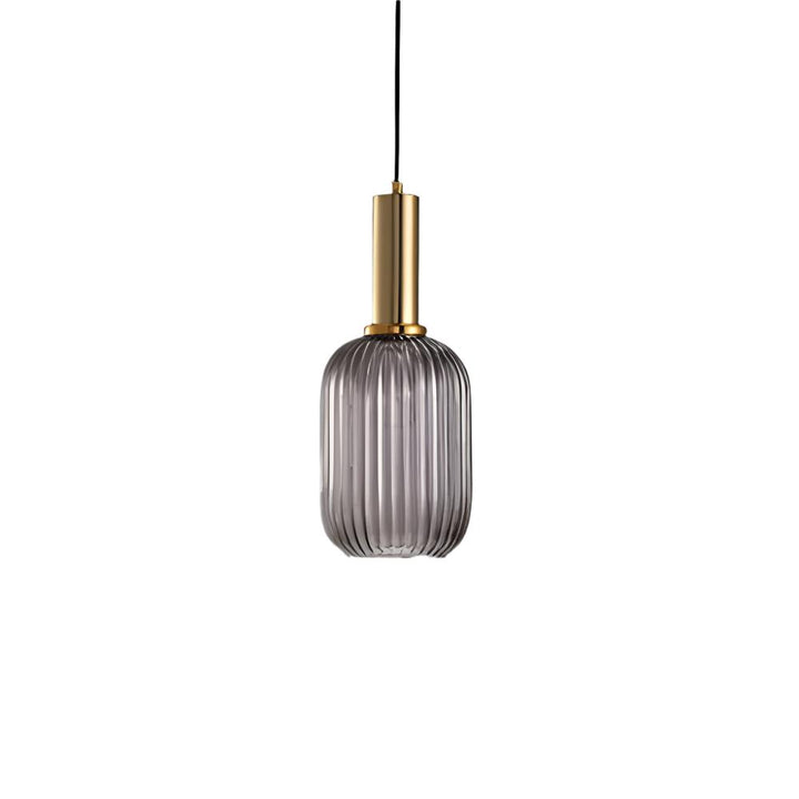AuriGlas: Lampada a sospensione in vetro design vintage – Elegante lampada a sospensione con dettagli in ottone