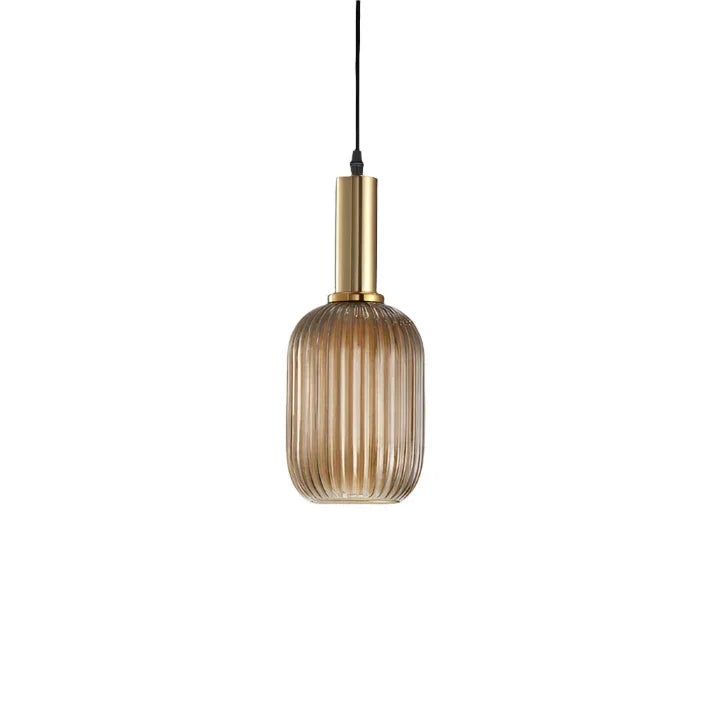 AuriGlas: Lampada a sospensione in vetro design vintage – Elegante lampada a sospensione con dettagli in ottone