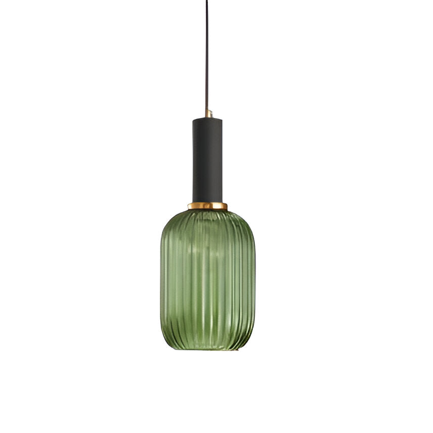 AuriGlas: Lampada a sospensione in vetro design vintage – Elegante lampada a sospensione con dettagli in ottone