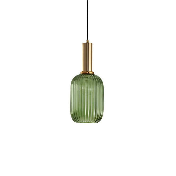AuriGlas: Lampada a sospensione in vetro design vintage – Elegante lampada a sospensione con dettagli in ottone