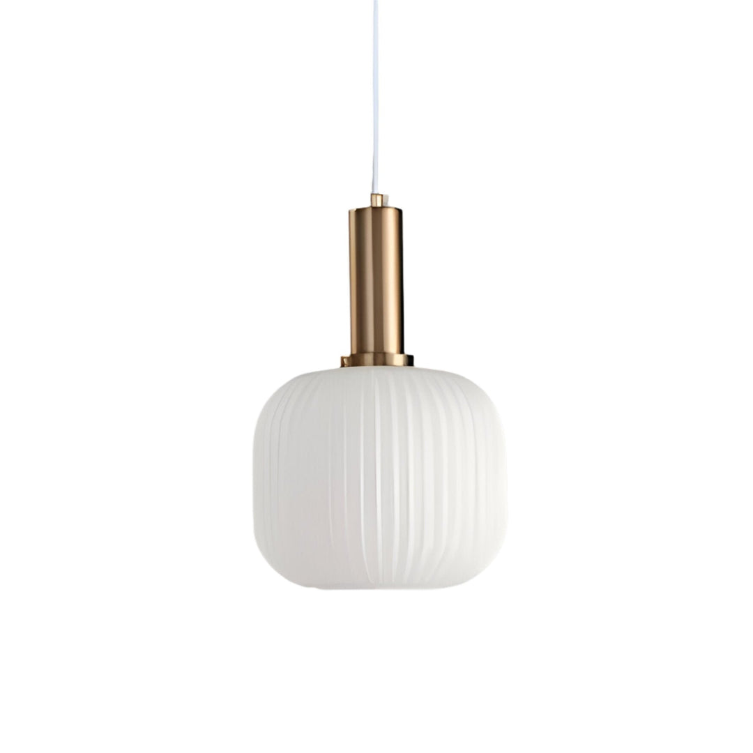 AuriGlas: Lampada a sospensione in vetro design vintage – Elegante lampada a sospensione con dettagli in ottone