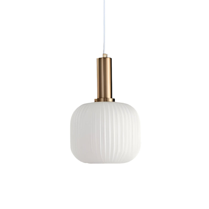 AuriGlas: Lampada a sospensione in vetro design vintage – Elegante lampada a sospensione con dettagli in ottone