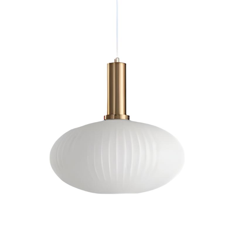 AuriGlas: Lampada a sospensione in vetro design vintage – Elegante lampada a sospensione con dettagli in ottone