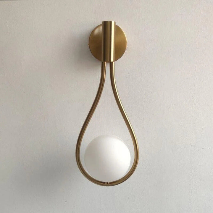 AuriLune: Applique di design con sfera di vetro – Elegante lampada da parete in stile moderno