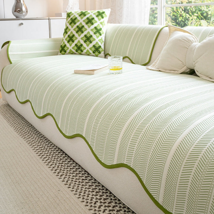 Copertura per Divano Aurivelle a Zigzag con Bordo Scallop