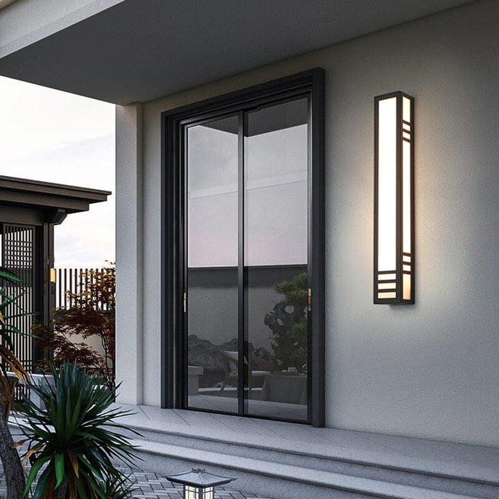 AuroBeam: Moderna lampada da parete LED per esterni – Elegante e resistente alle intemperie per l&