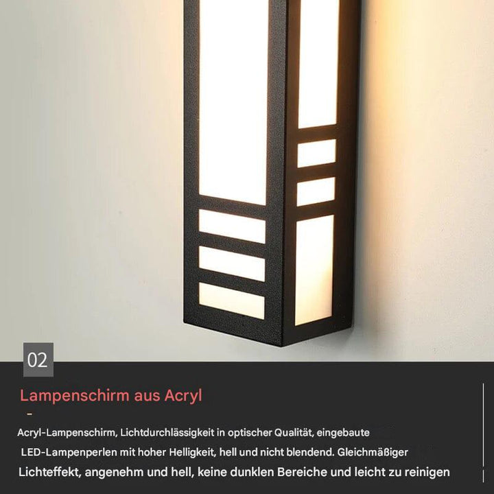 AuroBeam: Moderno Applique LED da Esterno – Elegante e Resistente alle Intemperie per Ingressi