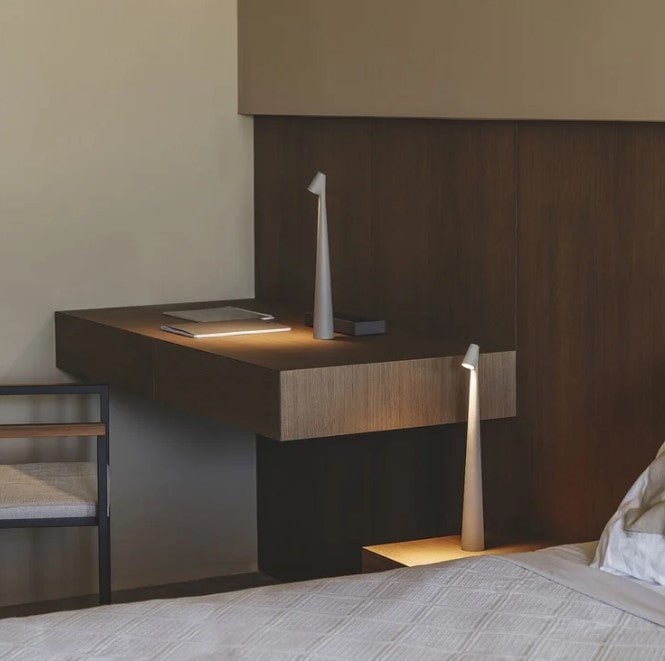 AuroLicht: Lampada da tavolo LED senza fili ricaricabile – lampada a batteria dimmerabile per interni ed esterni
