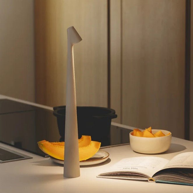 AuroLicht: Lampada da tavolo LED senza fili ricaricabile – lampada a batteria dimmerabile per interni ed esterni