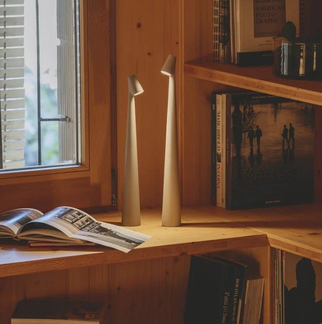 AuroLicht: Lampada da tavolo LED senza fili ricaricabile – lampada a batteria dimmerabile per interni ed esterni
