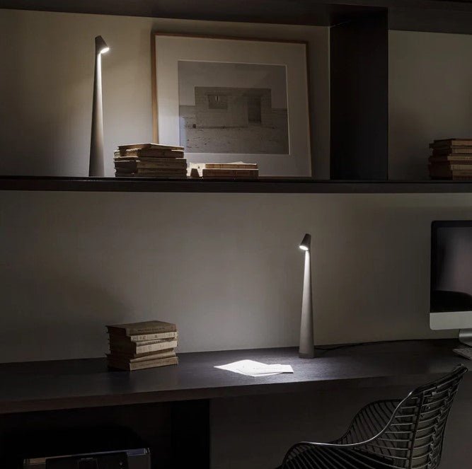 AuroLicht: Lampada da tavolo LED senza fili ricaricabile – lampada a batteria dimmerabile per interni ed esterni