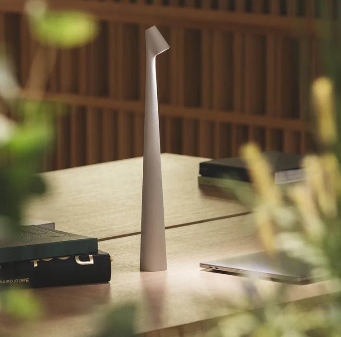 AuroLicht: Lampada da tavolo LED senza fili ricaricabile – lampada a batteria dimmerabile per interni ed esterni
