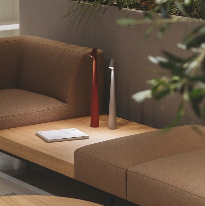AuroLicht: Lampada da tavolo LED senza fili ricaricabile – lampada a batteria dimmerabile per interni ed esterni