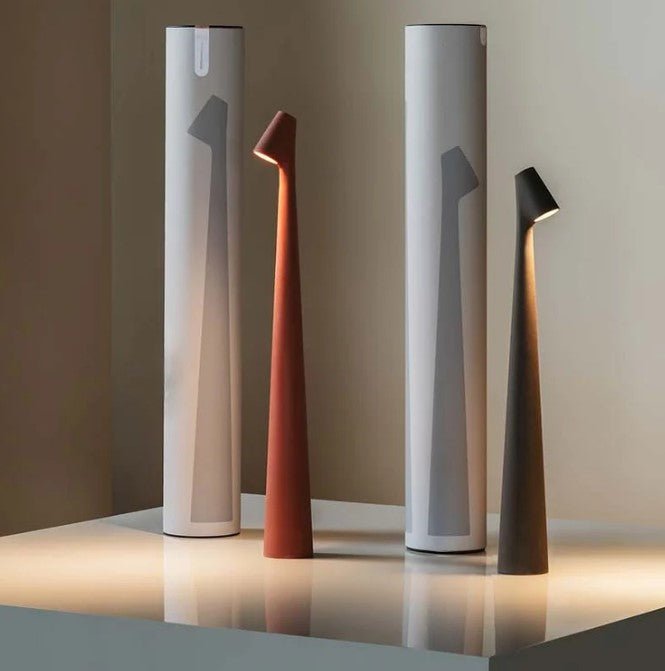 AuroLicht: Lampada da tavolo LED senza fili ricaricabile – lampada a batteria dimmerabile per interni ed esterni