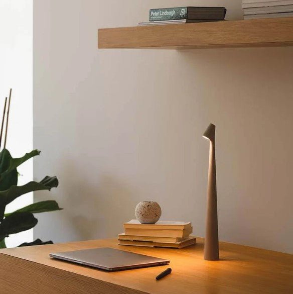 AuroLicht: Lampada da tavolo LED senza fili ricaricabile – lampada a batteria dimmerabile per interni ed esterni