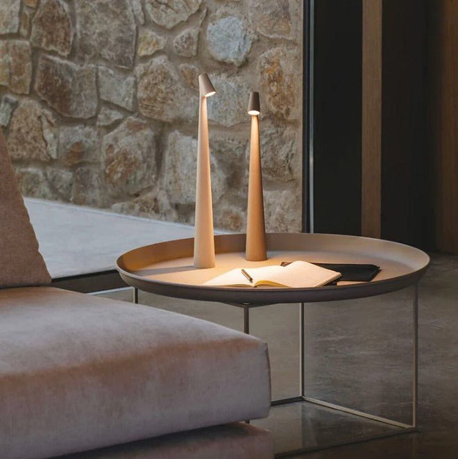 AuroLicht: Lampada da tavolo LED senza fili ricaricabile – lampada a batteria dimmerabile per interni ed esterni