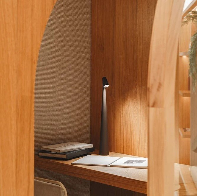 AuroLicht: Lampada da tavolo LED senza fili ricaricabile – lampada a batteria dimmerabile per interni ed esterni