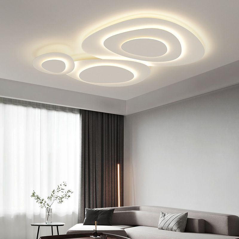 AuroLine: Lampada da soffitto LED moderna – Lampada in metallo con funzione dimmer per camera da letto, sala da pranzo e soggiorno