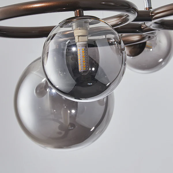 AuroLyn: Lampadario LED moderno – Lampadario a anello dimmerabile per sala da pranzo e soggiorno