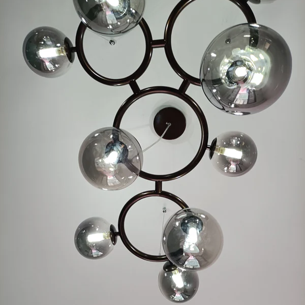 AuroLyn: Lampadario LED moderno – Lampadario a anello dimmerabile per sala da pranzo e soggiorno