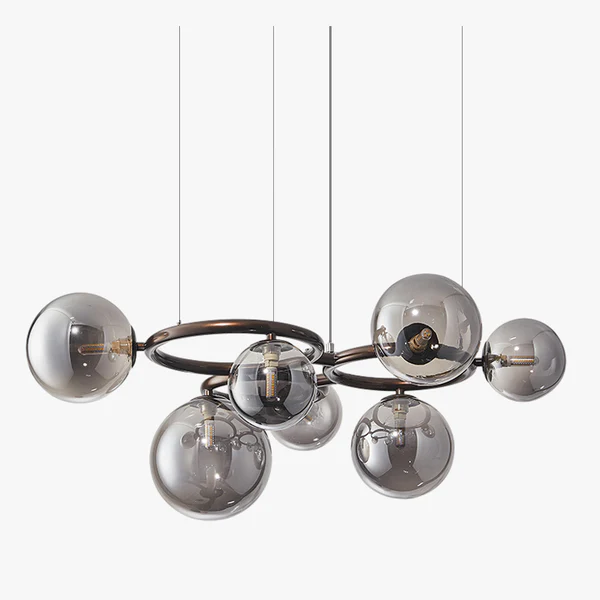 AuroLyn: Lampadario LED moderno – Lampadario a anello dimmerabile per sala da pranzo e soggiorno