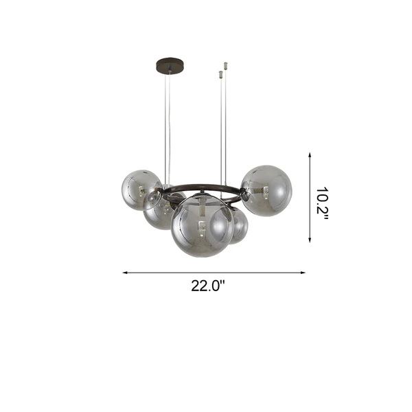 AuroLyn: Lampadario LED moderno – Lampadario a anello dimmerabile per sala da pranzo e soggiorno
