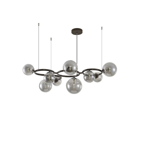 AuroLyn: Lampadario LED moderno – Lampadario a anello dimmerabile per sala da pranzo e soggiorno
