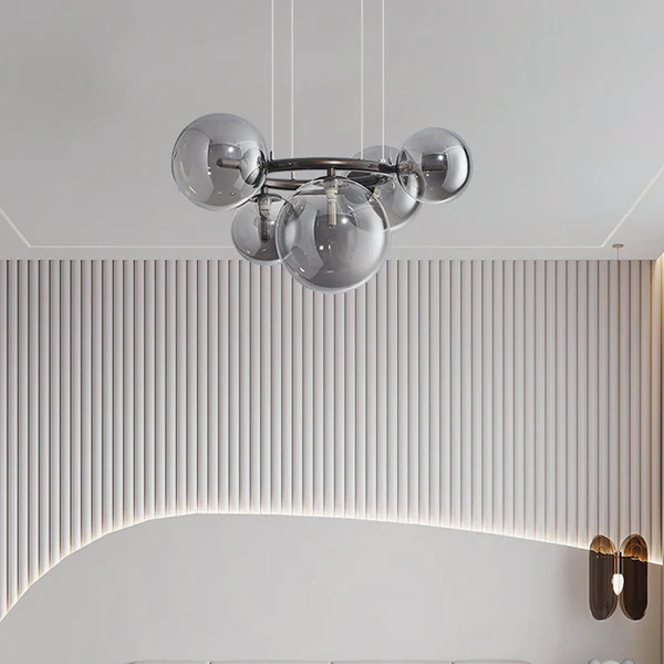 AuroLyn: Lampadario LED moderno – Lampadario a anello dimmerabile per sala da pranzo e soggiorno