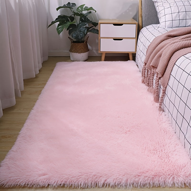 AuroValea: Tappeto rettangolare moderno, morbido, con motivo rosa – versatile per yoga, campeggio e interni.