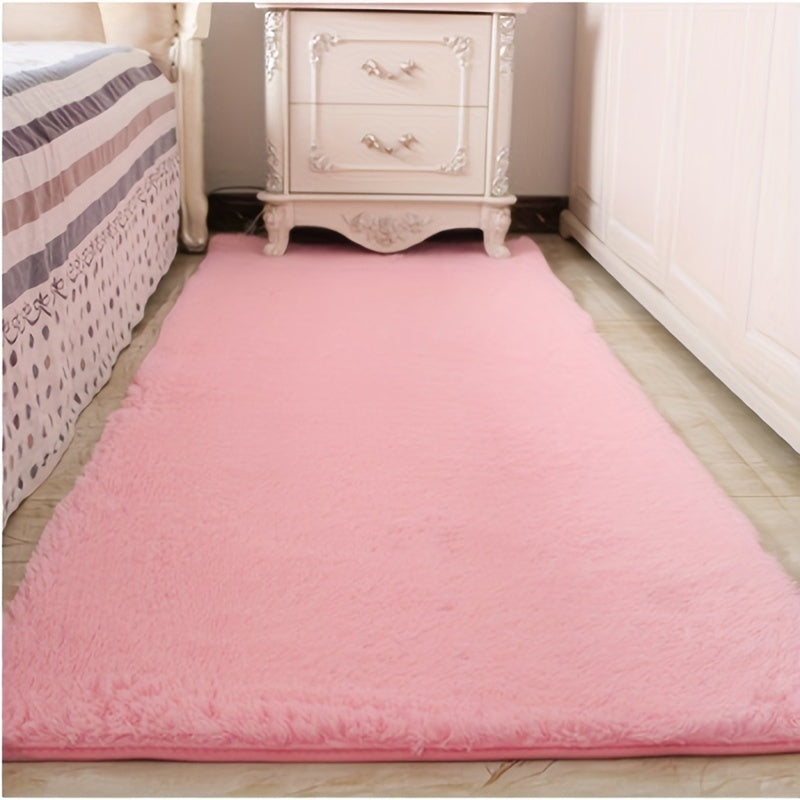 AuroValea: Tappeto rettangolare moderno, morbido, con motivo rosa – versatile per yoga, campeggio e interni.