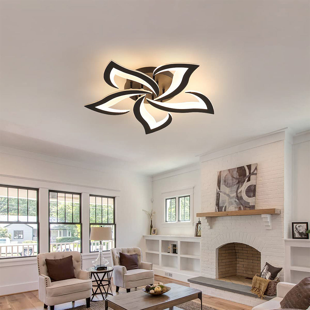 AuroraFlora: Lampada da soffitto LED moderna a forma di fiore – elegante e decorativa per soggiorni e aree living