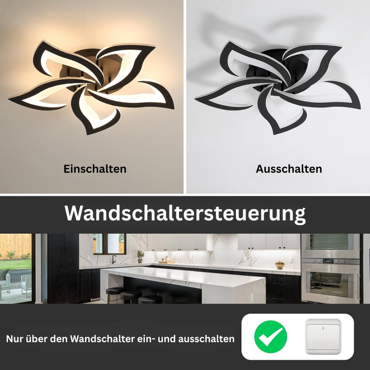 AuroraFlora: Lampada da soffitto LED moderna a forma di fiore – elegante e decorativa per soggiorni e aree living