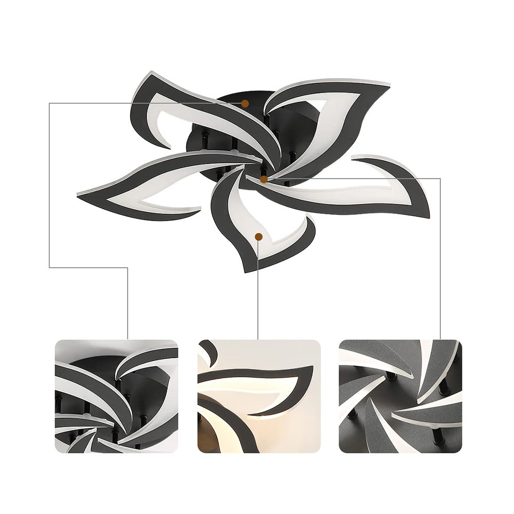 AuroraFlora: Lampada da soffitto LED moderna a forma di fiore – elegante e decorativa per soggiorni e aree living