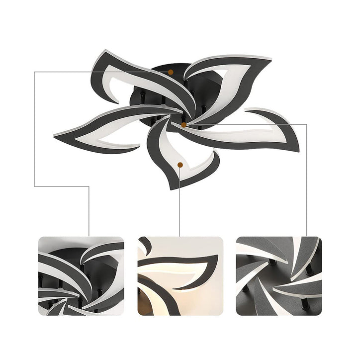 AuroraFlora: Lampada da soffitto LED moderna a forma di fiore – elegante e decorativa per soggiorni e aree living