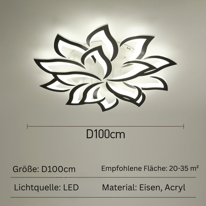 AuroraFlora: Lampada da soffitto LED moderna a forma di fiore – elegante e decorativa per soggiorni e aree living