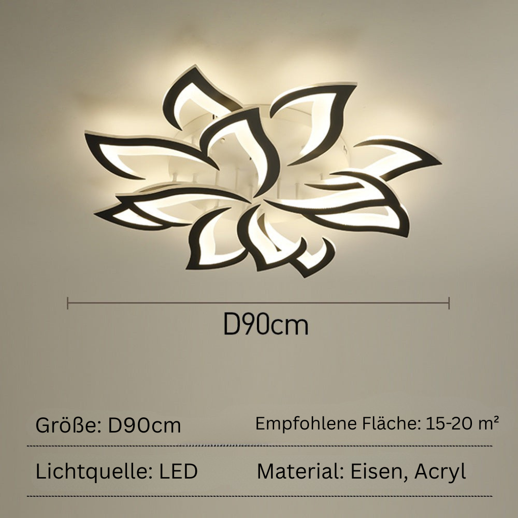 AuroraFlora: Lampada da soffitto LED moderna a forma di fiore – elegante e decorativa per soggiorni e aree living